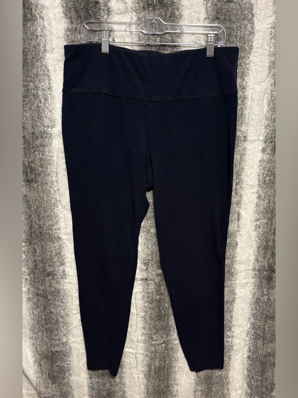 Terra & Sky Black and Navy Full Length Leggings Duo size 1X (16W-18W) - Picture 3 of 11
